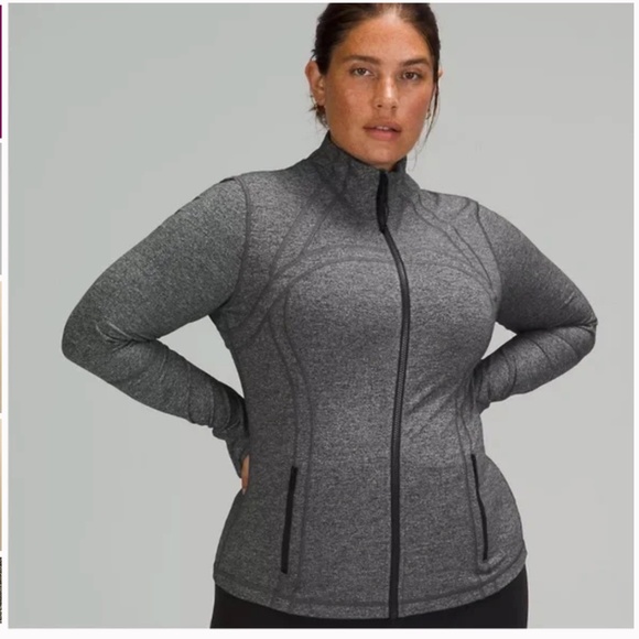 Lululemon Define Jacket (WITH Mesh) - Heathered Black - Size 10 - Picture 2 of 7